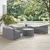 Crosley Catalina 4pc Furniture Cover Set, Three Round Sectional Sofas and Coffee Table, Gray - 2 of 4