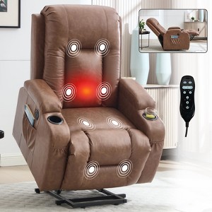 KTMBDW Single Motor Electric Power Lift Recliner Chair Sofa for Elderly, Infinite Position, Cup Holders and USB Ports - 1 of 4