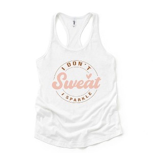Simply Sage Market Women's I Don't Sweat I Sparkle Circle Graphic Racerback Tank - 1 of 2