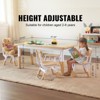 VEVOR Kids Table and 4 Chairs Set, Height Adjustable Toddler Table and Chair Set, Graffiti Desktop, Children Multi-Activity Table - 3 of 4