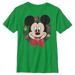 Boy's Mickey & Friends Christmas Wreath Mickey T-Shirt