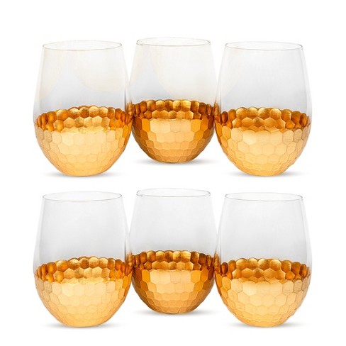 American Atelier Daphne Stemless Goblet Set Of 6, Made Of Glass