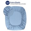 PiccoCasa 100GSM Microfiber Striped Bed Fitted Sheet 16 Inch Deep Pocket Bed Mattress Cover - 3 of 3