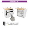 Tilt Out Trash Can Cabinet With Double Hidden Trash Can Holder Kitchen Free Standing Kitchen Island Cabinet With Power Outlets - 2 of 4