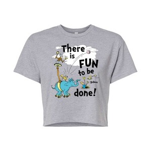 Women's - Dr. Seuss - Fun To Be Done Cropped Graphic T-Shirt - 1 of 4