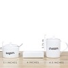 AuldHome Design Enamel Cream and Sugar Set; Rustic Farmhouse Set w/ Sweetener Packet Holder, Sugar Bowl, Spoon and Cream Pitcher - 3 of 4