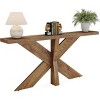 Syemin Console Tables Long Farmhouse Console Table, Sofa Table Behind Couch with Base, Entryway Hallway Accent Table, Brown, 70.87"*11.81"*33.46" - 2 of 4