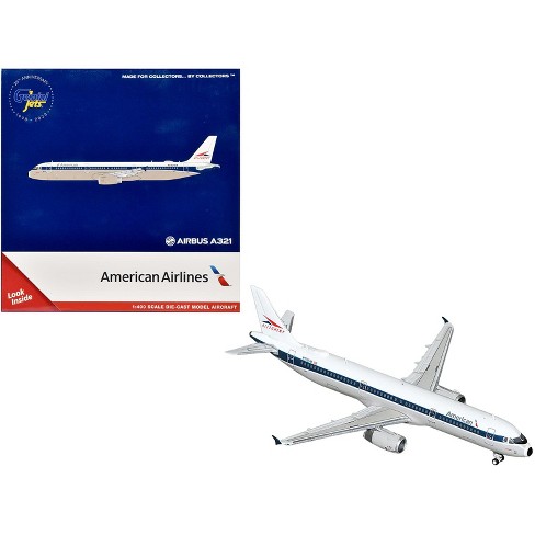 Airbus A321 Commercial Aircraft "American Airlines - Allegheny Heritage" White w/Blue 1/400 Diecast Model Airplane by GeminiJets - image 1 of 3