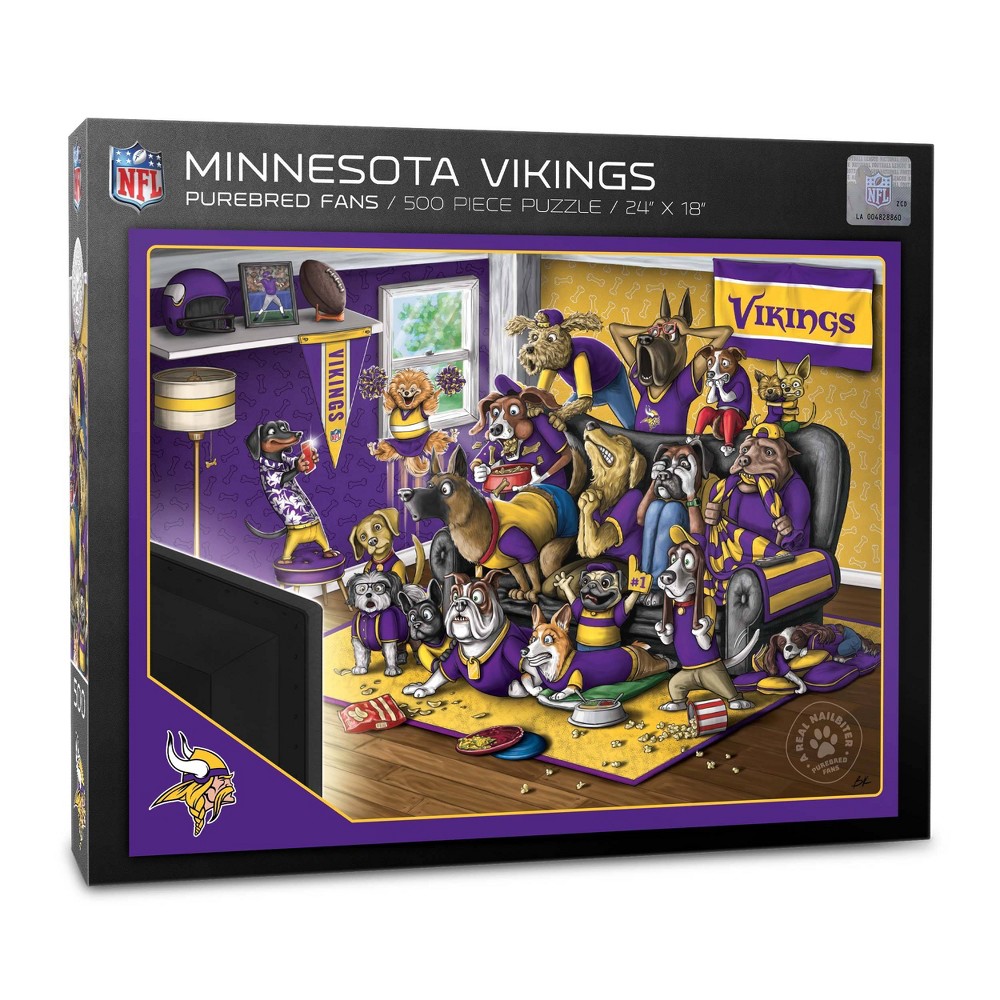 Photos - Jigsaw Puzzle / Mosaic NFL Minnesota Vikings Purebred Fans 'A Real Nailbiter' Puzzle - 500pc