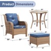 Gymojoy Outdoor Patio Chair Table with Ottoman High Back Club Chair - 2 of 4