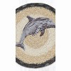 Earth Rugs Decorative Dolphin Round Coaster – Rustic Farmhouse Coastal Accent 7"x7" - 3 of 3