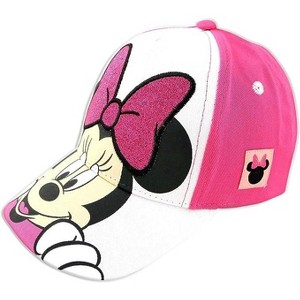 Minnie Mouse Baseball Cap, Toddler Girls, Age 2-4- Pink/White - 1 of 4