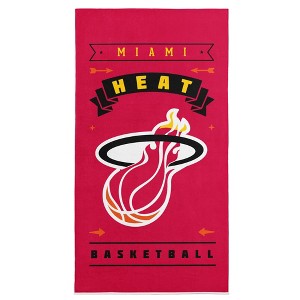 NBA Miami Heat Hardwood Classics Beach Towel 30x60 Inches - 1 of 4
