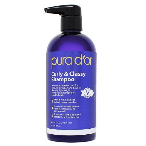 Pura d'or Curly & Classy Shampoo - 16 fl oz