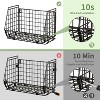 3 Pack Wire Fruit Basket for Kitchen Storage: Hanging and Counter Basket for Vegetable Produce - 3 of 4
