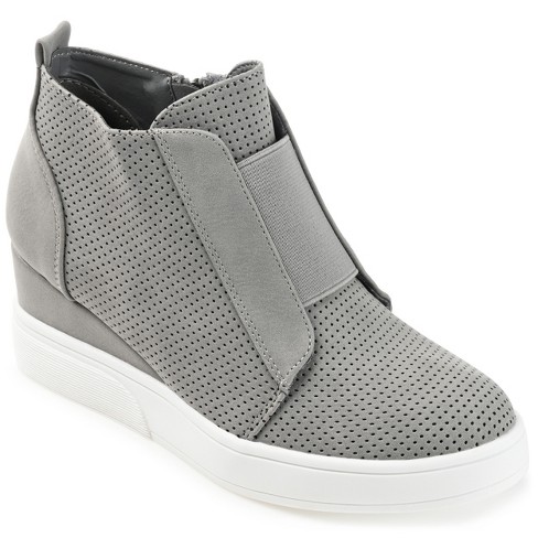 Wedge zip sneakers sale