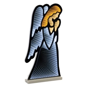 Angel Infinity Light Display 24.5"H Acrylic LED Angel with Dual-Sided Glow – Melrose Holiday Ekko Lights Decor by Melrose - 1 of 4
