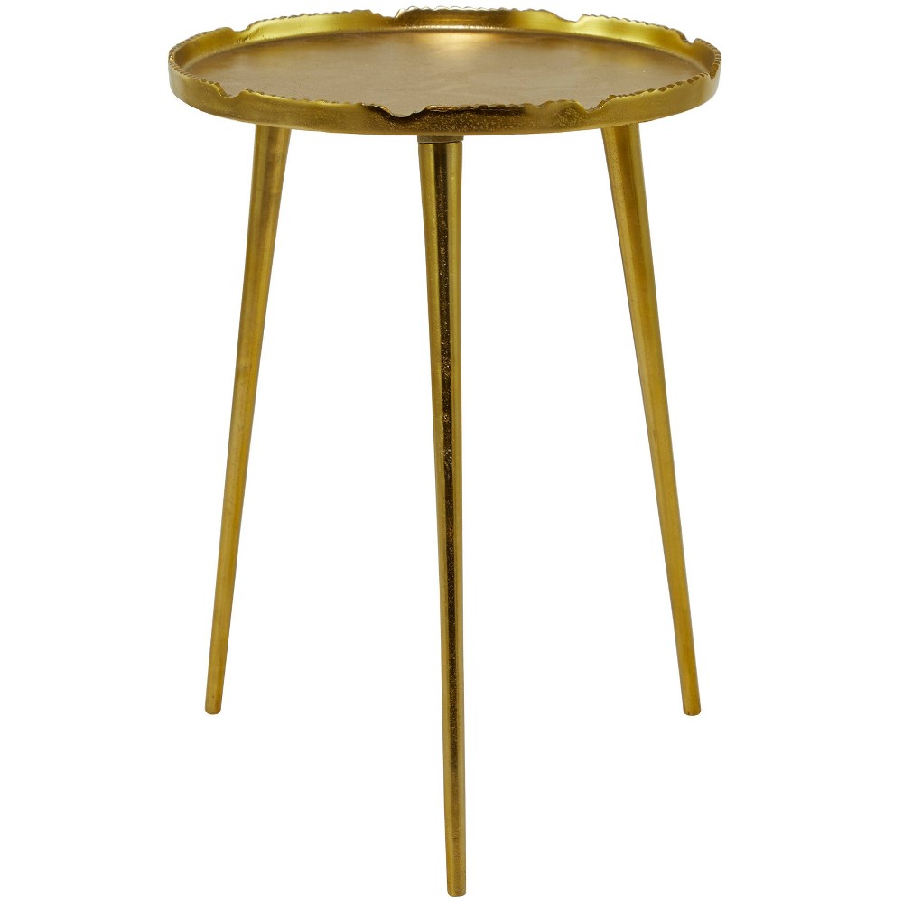 Photos - Dining Table Mid-Century Modern Metal Accent Table Gold - Olivia & May