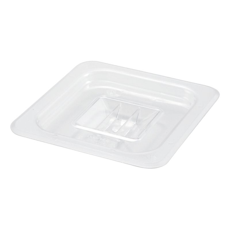 Winco Polycarbonate Food Pan Cover, Solid, 1/6 Size, 1 of 2