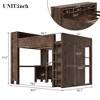 Queen Size Loft Bed with Wardrobe, Desk & USB Headboard Storage, Space-Saving Loft Bed - ModernLuxe - 4 of 4