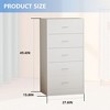 SUGIFT 5 Drawer Dresser, Modern Wood Chest of Drawers for Bedroom, White - 4 of 4