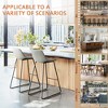 Arceso 30" Faux Leather Barstools Set of 2, Bar Stools, Modern Counter Height Stools with Back and Metal Legs, Armless Counter Chairs - 4 of 4