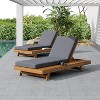 Grungis Outdoor Lounge Chairs with 4 Adjustable Positions and 4 Inch Thick Water-Resistant Cushion,Patio Chaise Lounges for Poolside,Backyard - 2 of 4