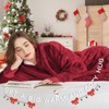 Inhand Oversized Wearable Blanket Hoodie, Long Hooded Blanket for Girls, Cozy Flannel Sweatshirt Blanket with Giant Pocket and Zipper - 3 of 4