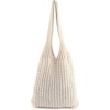 FATMOON Handmade Crochet Shoulder Bag for Women, Foldable and Lightweight Polyester Tote, Stylish & Practical Travel Purse - 2 of 4
