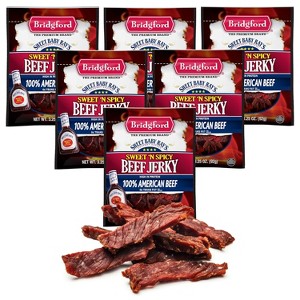 Bridgford Sweet Baby Ray’s Beef Jerky Sweet N Spicy 3.25 oz - Ready-to-Eat High Protein Sweetened Spicy Beef Jerky for On-the-Go Snacking - 1 of 4