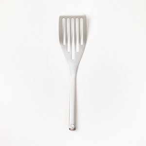 Stainless Steel Slotted Fish Turner Silver - Figmint™: Metal Spatula for Cooking, Dishwasher-Safe Utensil - 1 of 3