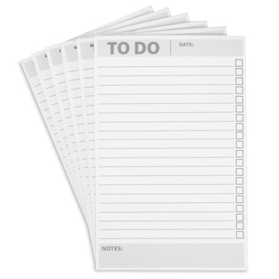 Paper Junkie 6 Pack Daily Planner Notepad with Itemized Lines for Daily List and Weekly Tasks, 60 Sheets, 8.5 x 5.5 In