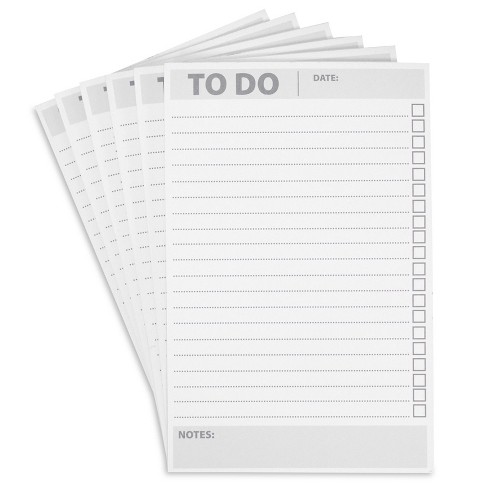 Paper Junkie 6 Pack Daily Planner Notepad With Itemized Lines For Daily List And Weekly Tasks 60 Sheets 8 5 X 5 5 In Target