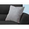 Monarch Specialties Pillows 18 X 18 Square Insert Included Decorative Throw Accent Sofa Couch Bedroom Polyester Hypoallergenic Grey Modern - 2 of 4