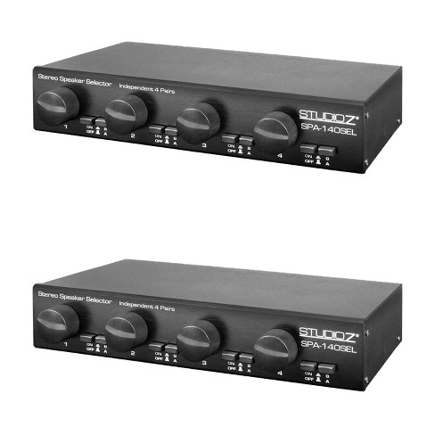 Studio Z 2 X Spa 140sel Dual Source 900 Watt 4 Channel Stereo Speaker Selector Switcher Box With Volume Control And A B Amp Connection 2 Pack Target