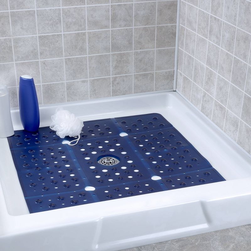 XL Non-Slip Square Shower Mat with Center Drain Hole - Slipx Solutions, 2 of 5