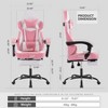 Gaming Chair with Footrest, High Back Gaming Chairs PVC Leather Ergonomic Office Gamer Chair Headrest Lumbar Support Racing Style Video Gaming Chair - 4 of 4