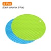 Unique Bargains Silicone Pot Holder Teapot Coaster Trivet Mat 4 Pcs - 3 of 4
