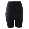 Coolmee Women Maternity High-Waisted Belly-Lifting And Hip-Lifting Yoga Shorts Over The Belly Bump Running Active Pants With Pockets - 2 of 3