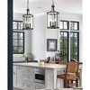 Urban Ambiance Luxury Modern Farmhouse Indoor Chandelier,  20-3/4''H x 10"W x 10''D,  Matte Black Finish, UHP4610 - 2 of 4