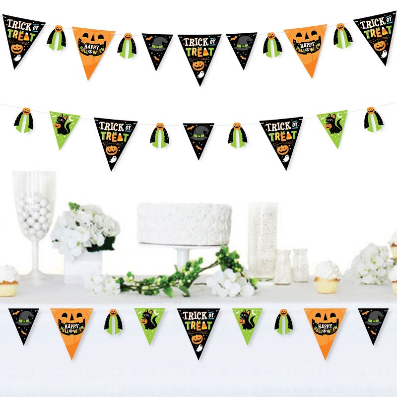 Big Dot of Happiness Jack-O'-Lantern Halloween - DIY Kids Halloween Party Pennant Garland Decoration - Triangle Banner - 30 Pieces, 2 of 9