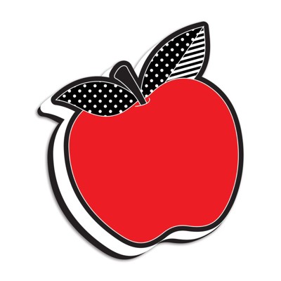 Ashley Productions Magnetic Whiteboard Eraser, Red Apple with Black and White Leaves (Pack of 6)