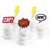 Big Dot of Happiness Bam Superhero - Dessert Cupcake Toppers - Baby Shower or Birthday Party Clear Treat Picks - Set of 24 - 2 of 4
