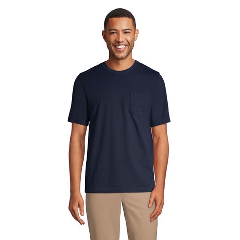 Lands' End Men's Super-t Short Sleeve T-shirt With Pocket - Small ...