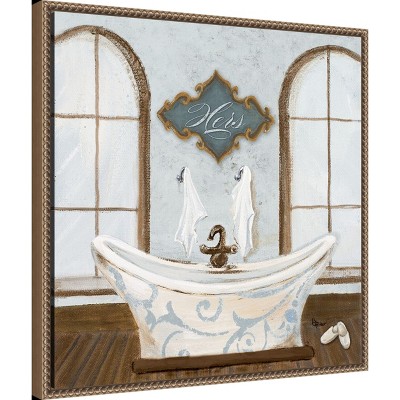 Gina Ritter Villa Bath I Beaded Bronze Framed Canvas Art