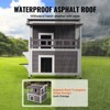 VEVOR Outdoor Cat House Weatherproof, Feral Cat Shelter for Multiple Cats, 2-story Large Outdoor Wooden Cat House with Balcony, Doors,PVC Door Flaps - 4 of 4