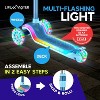 Lifemaster 3-Wheel Kids Scooter with Multi-Color Lights on Deck & Wheels – 5-Height Adjustable Handlebar, Child Safety Certified, Boys & Girls Ages 3+ - 3 of 4