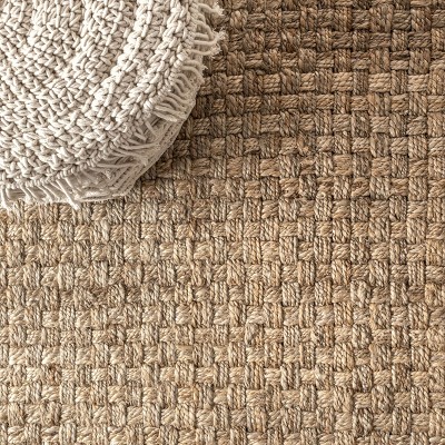 Estera Ivory Chunky Handwoven Jute 5' x 8' Area Rug