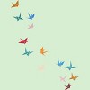 Girl's Design By Humans Flying Paper Cranes Birds By Magnussons T-Shirt - 2 of 3