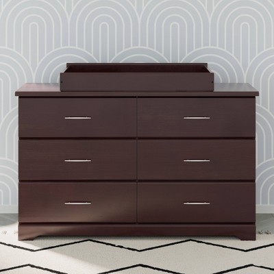 Storkcraft Brookside 6-Drawer Dresser with Changing Topper and Changing Pad